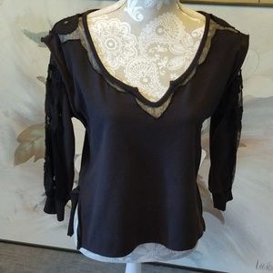 Black Lace Enhanced Top ✨